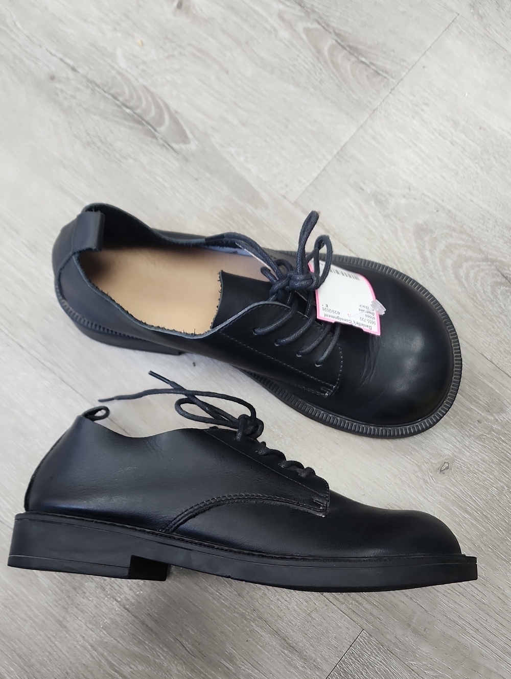 Classic Black Lace-Up Women's Oxfords